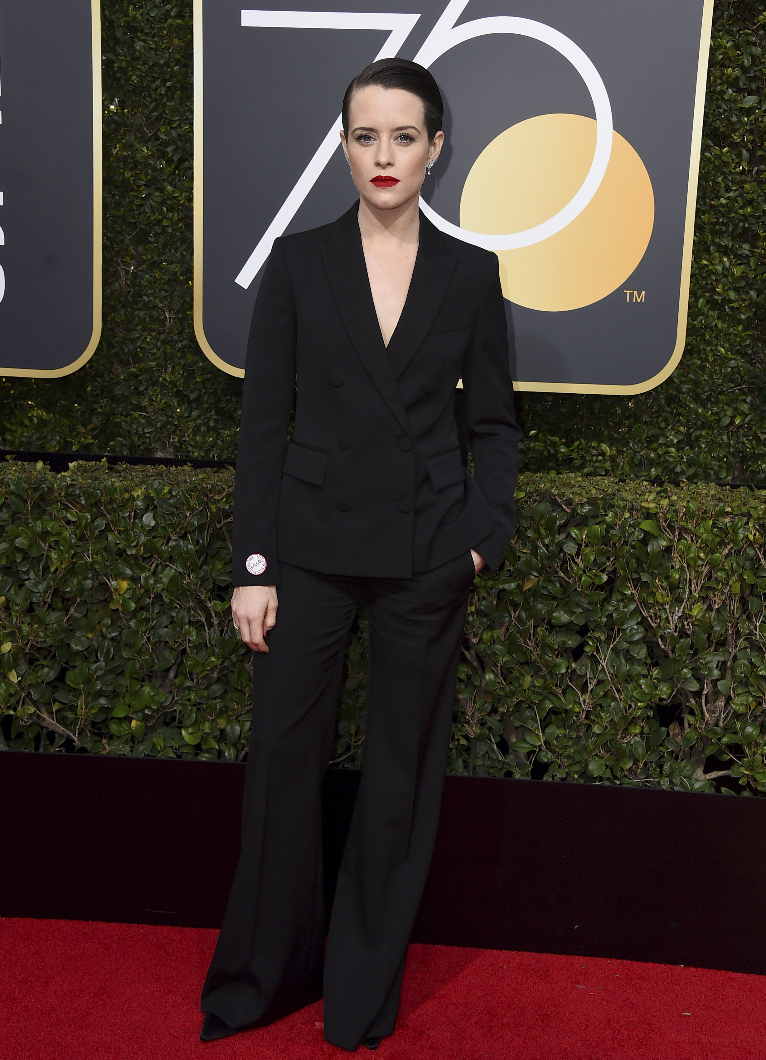 <div class="meta image-caption"><div class="origin-logo origin-image ap"><span>AP</span></div><span class="caption-text">Claire Foy arrives at the 75th annual Golden Globe Awards at the Beverly Hilton Hotel on Sunday, Jan. 7, 2018, in Beverly Hills, Calif. (Jordan Strauss&#47;Invision&#47;AP)</span></div>