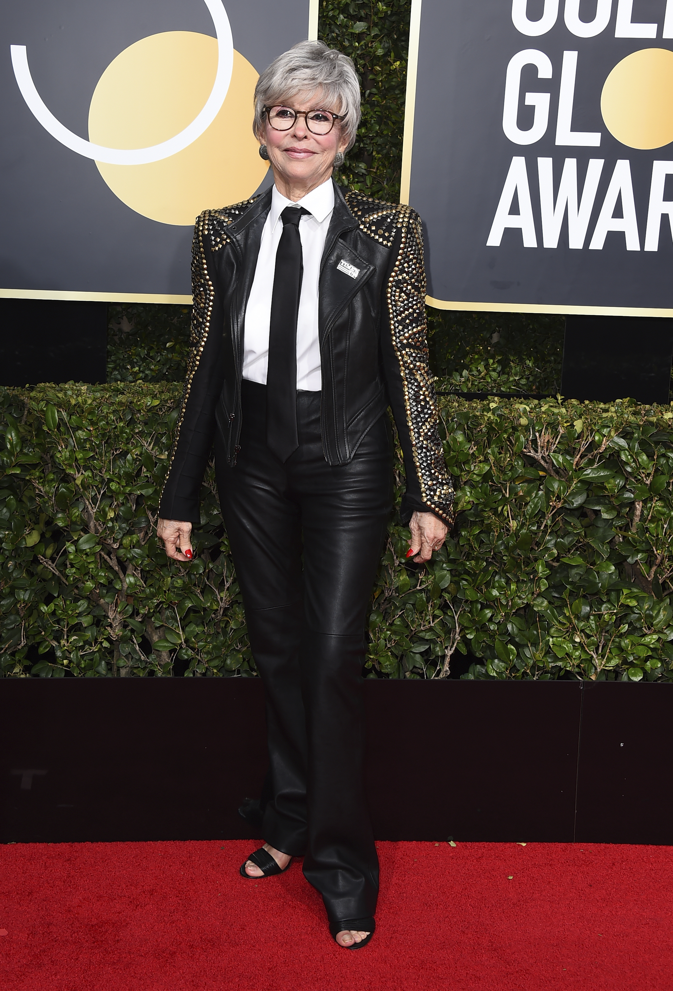 <div class="meta image-caption"><div class="origin-logo origin-image ap"><span>AP</span></div><span class="caption-text">Rita Moreno arrives at the 75th annual Golden Globe Awards at the Beverly Hilton Hotel on Sunday, Jan. 7, 2018, in Beverly Hills, Calif. (Jordan Strauss&#47;Invision&#47;AP)</span></div>