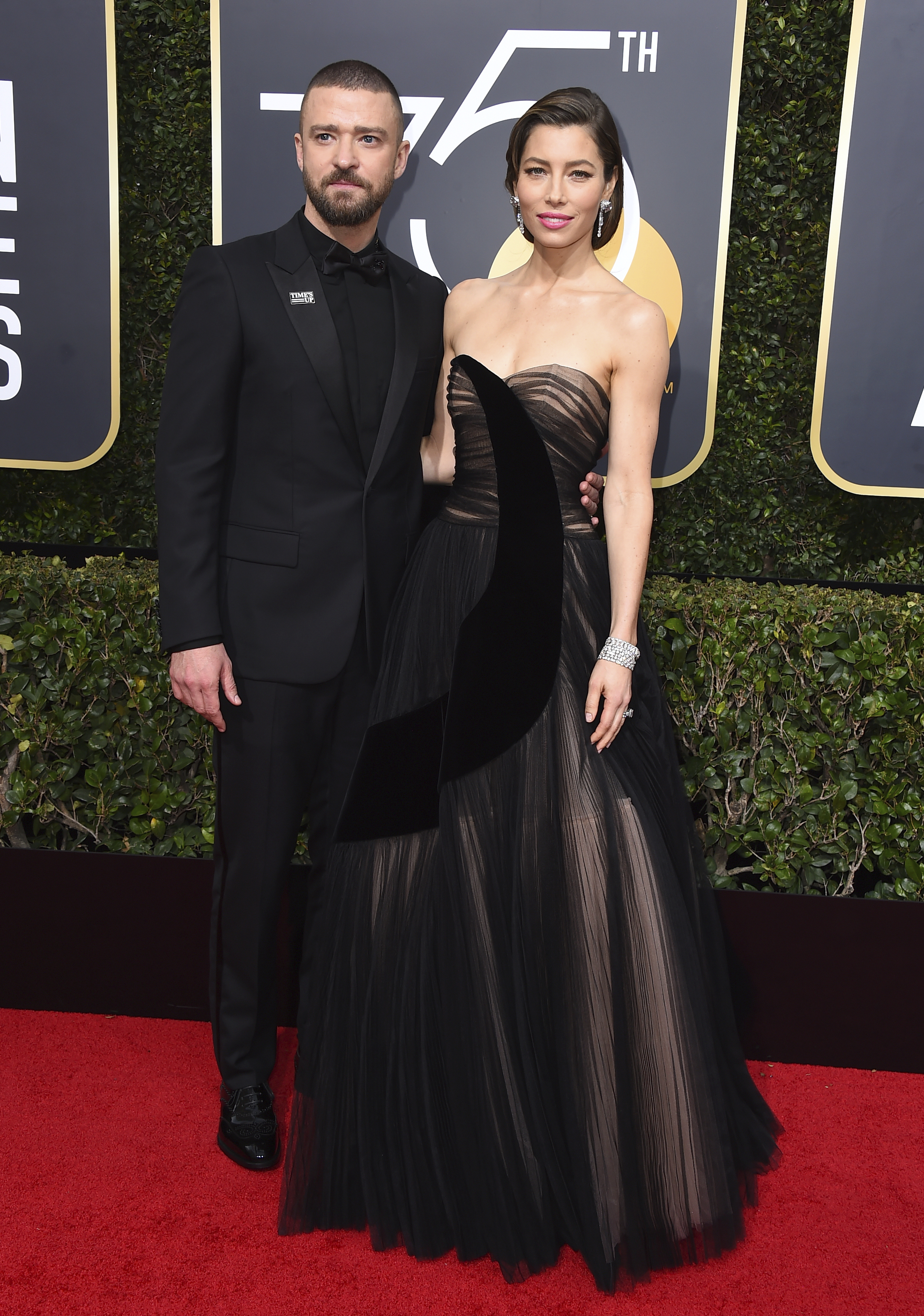 <div class="meta image-caption"><div class="origin-logo origin-image ap"><span>AP</span></div><span class="caption-text">Justin Timberlake, left, and Jessica Biel arrive at the 75th annual Golden Globe Awards at the Beverly Hilton Hotel on Sunday, Jan. 7, 2018, in Beverly Hills, Calif. (Jordan Strauss&#47;Invision&#47;AP)</span></div>