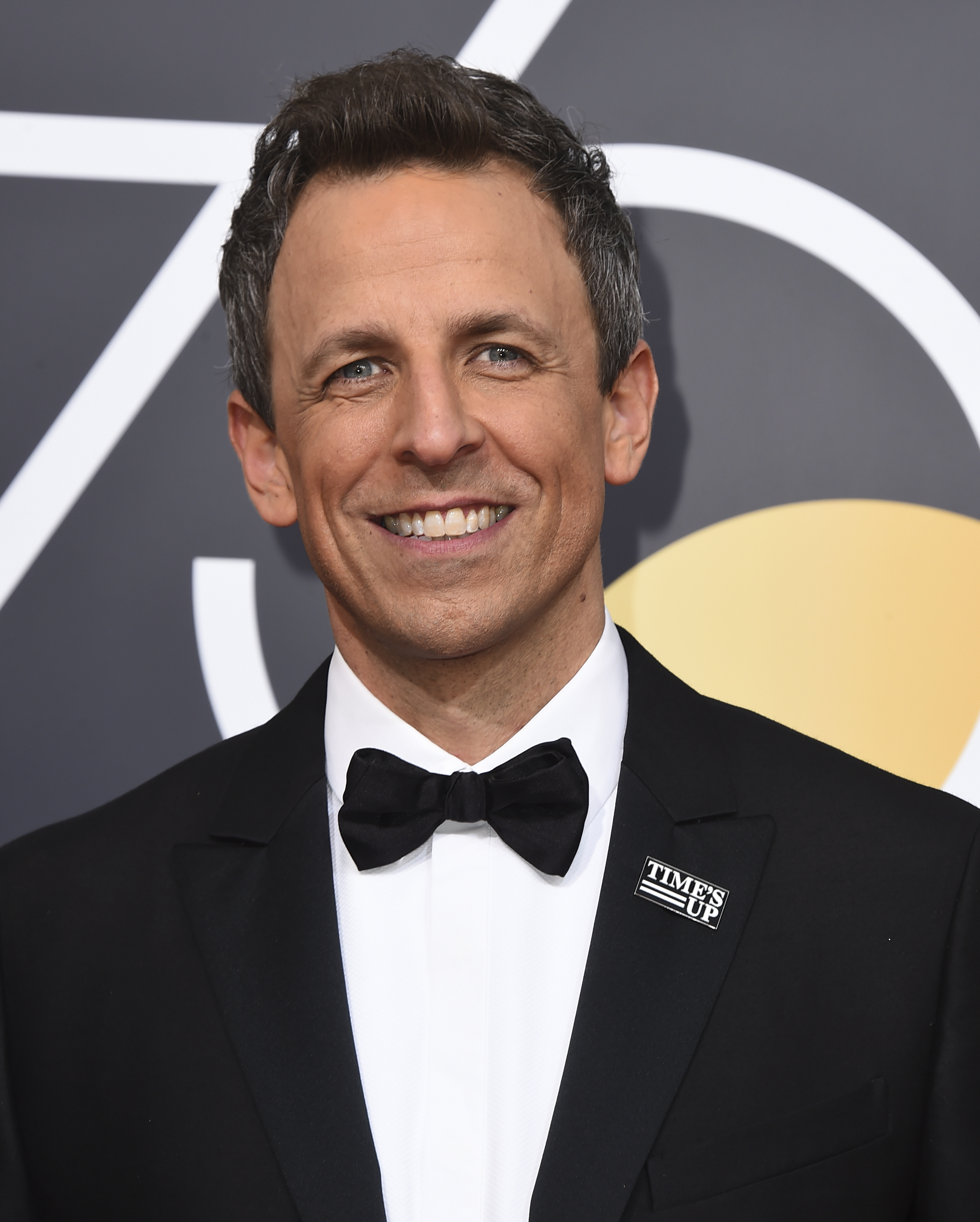 <div class="meta image-caption"><div class="origin-logo origin-image ap"><span>AP</span></div><span class="caption-text">Seth Meyers arrives at the 75th annual Golden Globe Awards at the Beverly Hilton Hotel on Sunday, Jan. 7, 2018, in Beverly Hills, Calif. (Jordan Strauss&#47;Invision&#47;AP)</span></div>