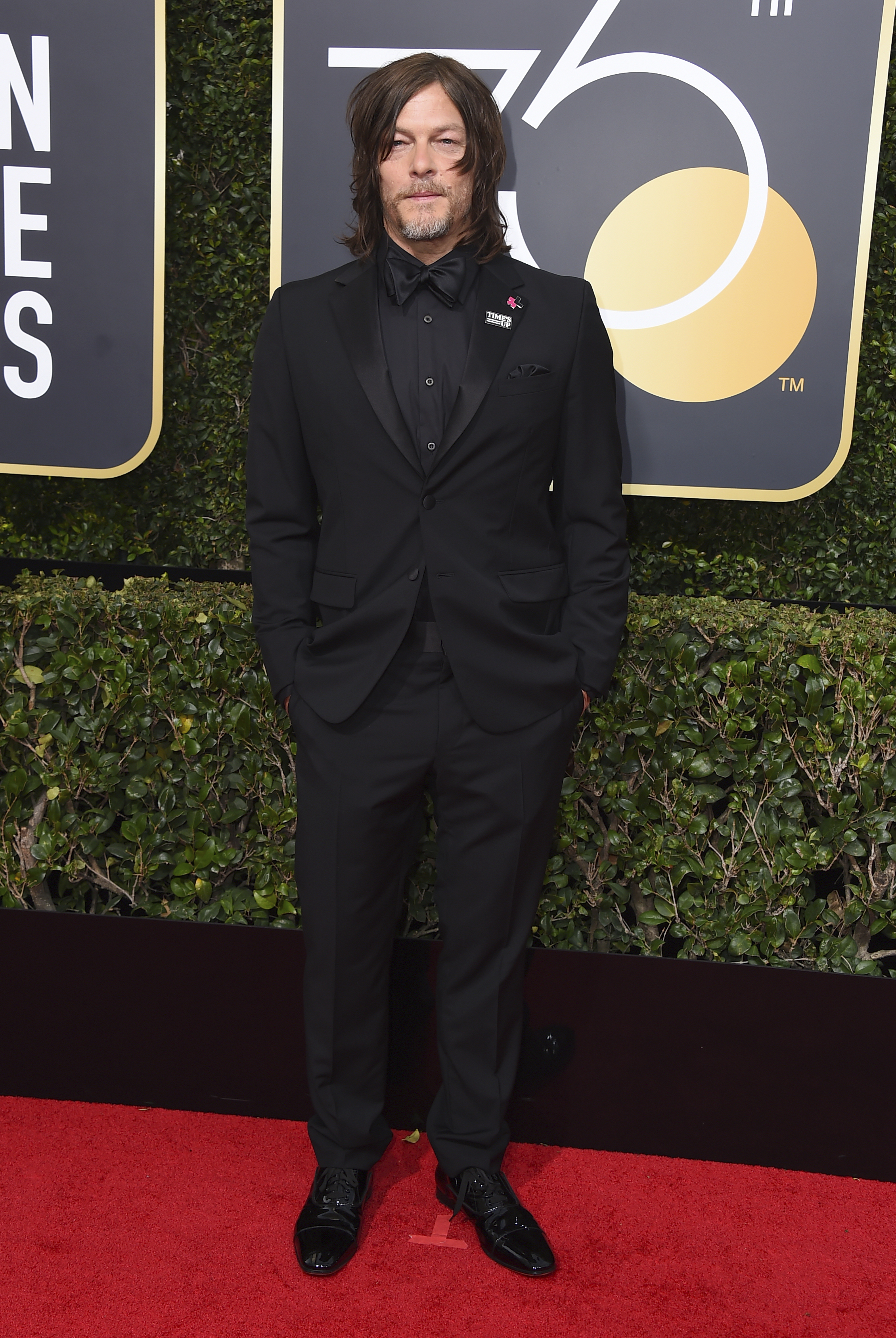 <div class="meta image-caption"><div class="origin-logo origin-image ap"><span>AP</span></div><span class="caption-text">Norman Reedus arrives at the 75th annual Golden Globe Awards at the Beverly Hilton Hotel on Sunday, Jan. 7, 2018, in Beverly Hills, Calif. (Jordan Strauss&#47;Invision&#47;AP)</span></div>