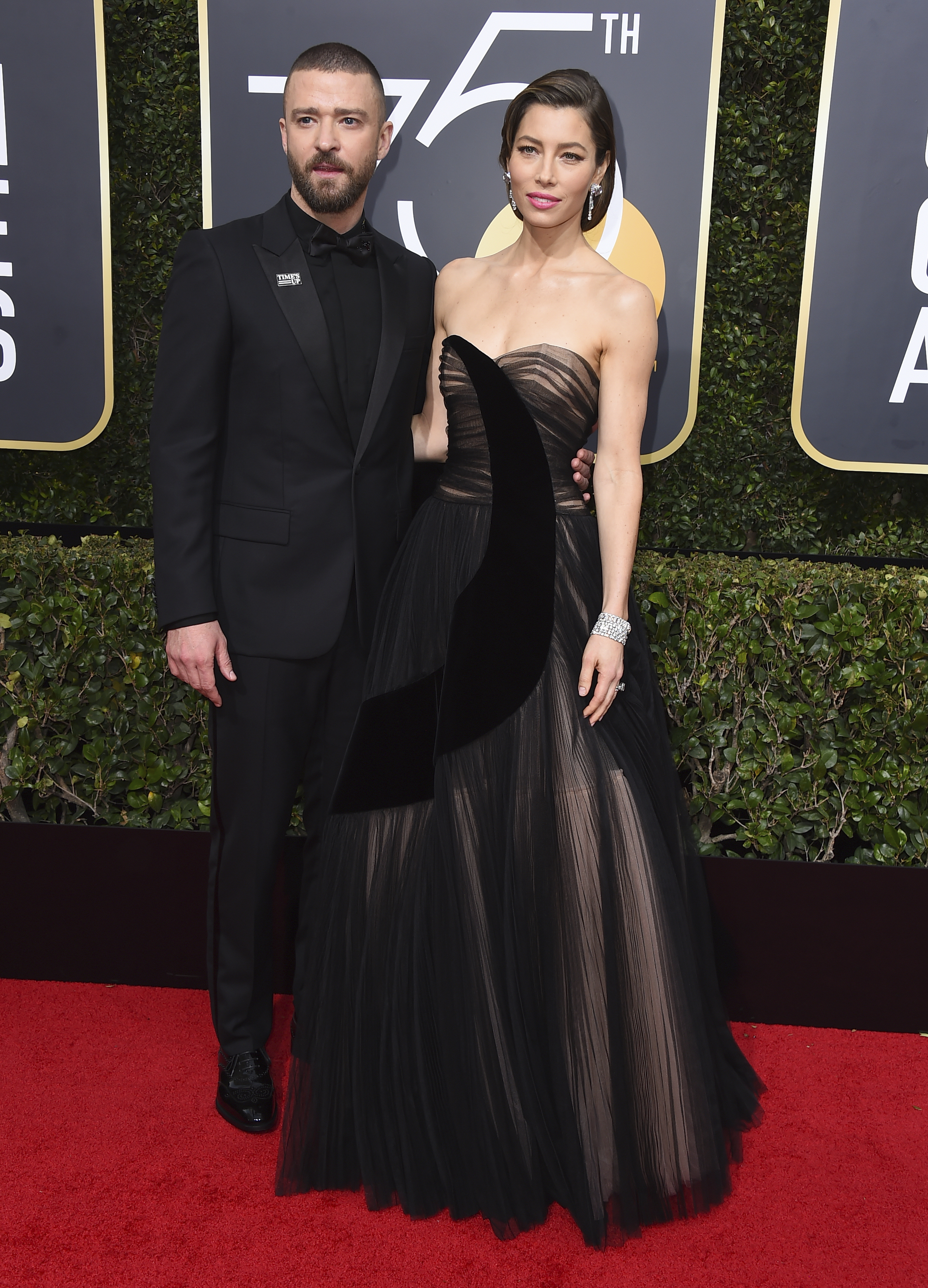 <div class="meta image-caption"><div class="origin-logo origin-image ap"><span>AP</span></div><span class="caption-text">Justin Timberlake, left, and Jessica Biel arrive at the 75th annual Golden Globe Awards at the Beverly Hilton Hotel on Sunday, Jan. 7, 2018, in Beverly Hills, Calif. (Jordan Strauss&#47;Invision&#47;AP)</span></div>