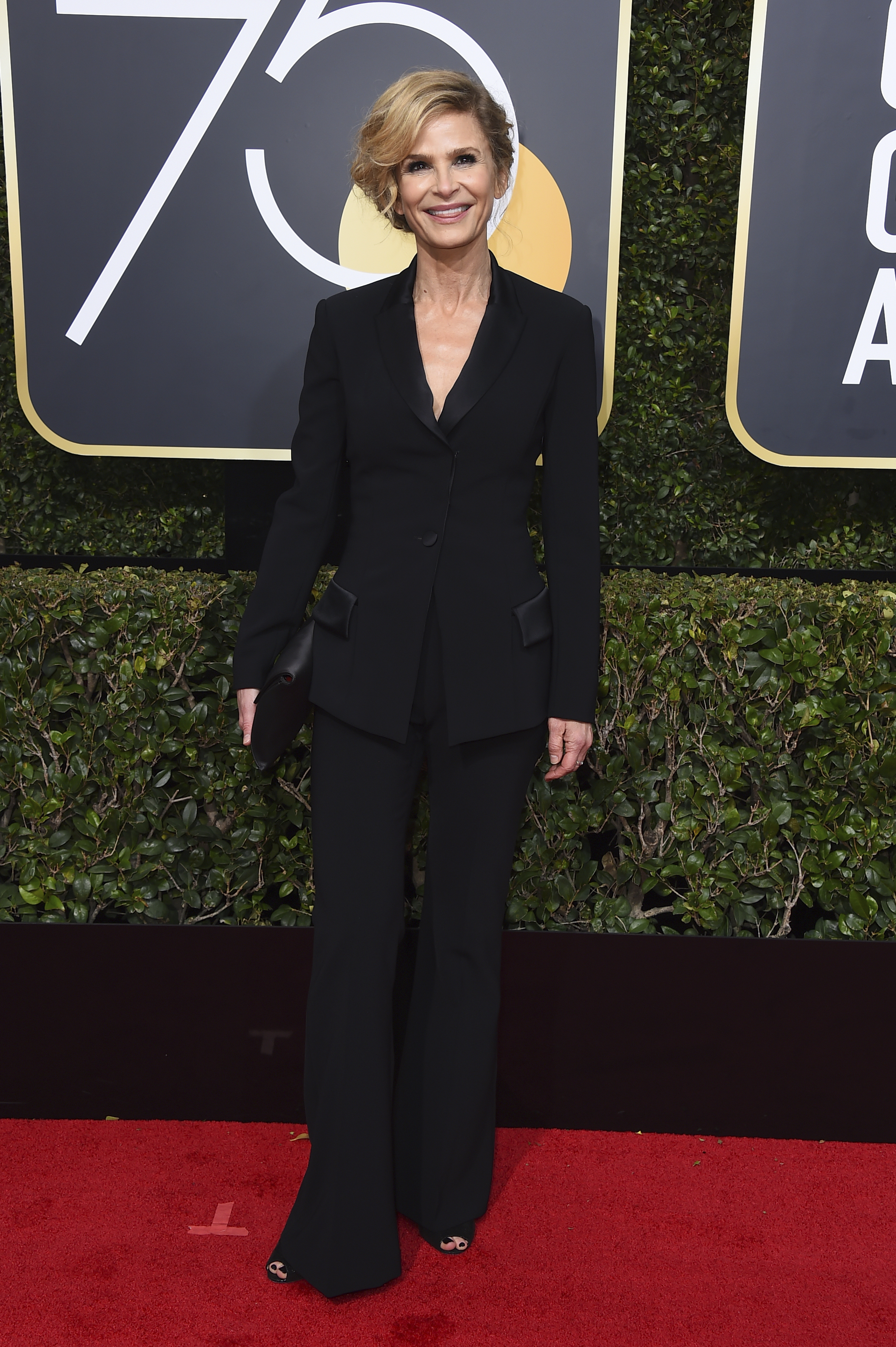 <div class="meta image-caption"><div class="origin-logo origin-image ap"><span>AP</span></div><span class="caption-text">Kyra Sedgwick arrives at the 75th annual Golden Globe Awards at the Beverly Hilton Hotel on Sunday, Jan. 7, 2018, in Beverly Hills, Calif. (Jordan Strauss&#47;Invision&#47;AP)</span></div>