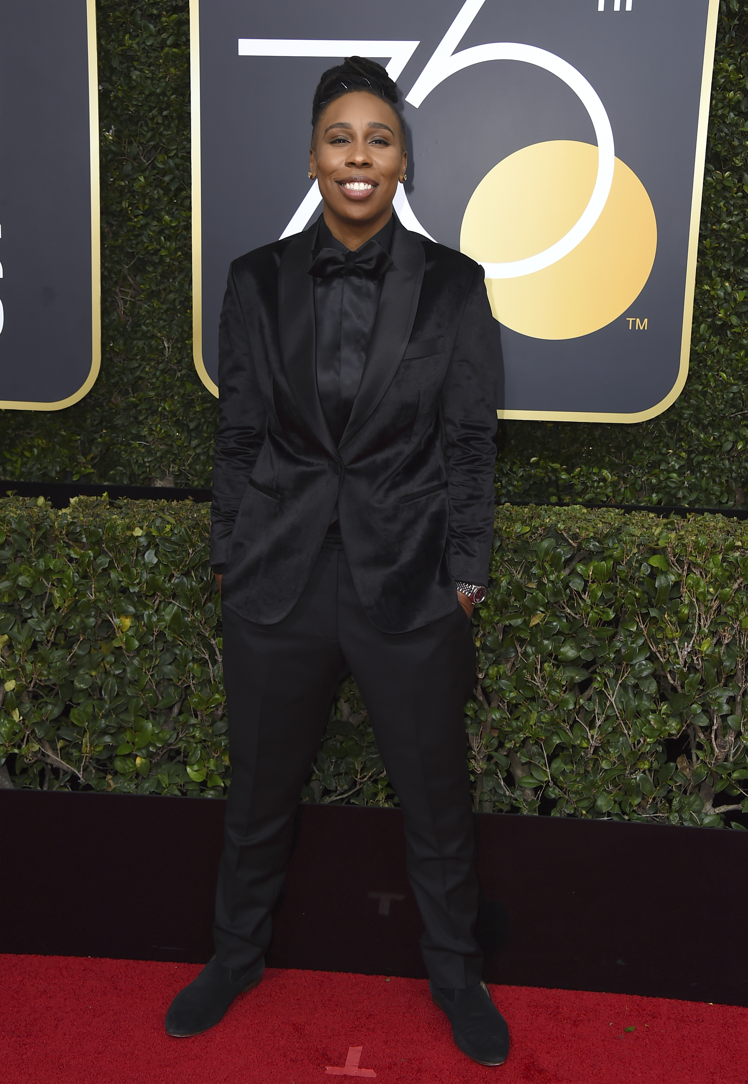 <div class="meta image-caption"><div class="origin-logo origin-image ap"><span>AP</span></div><span class="caption-text">Lena Waithe arrives at the 75th annual Golden Globe Awards at the Beverly Hilton Hotel on Sunday, Jan. 7, 2018, in Beverly Hills, Calif. (Jordan Strauss&#47;Invision&#47;AP)</span></div>