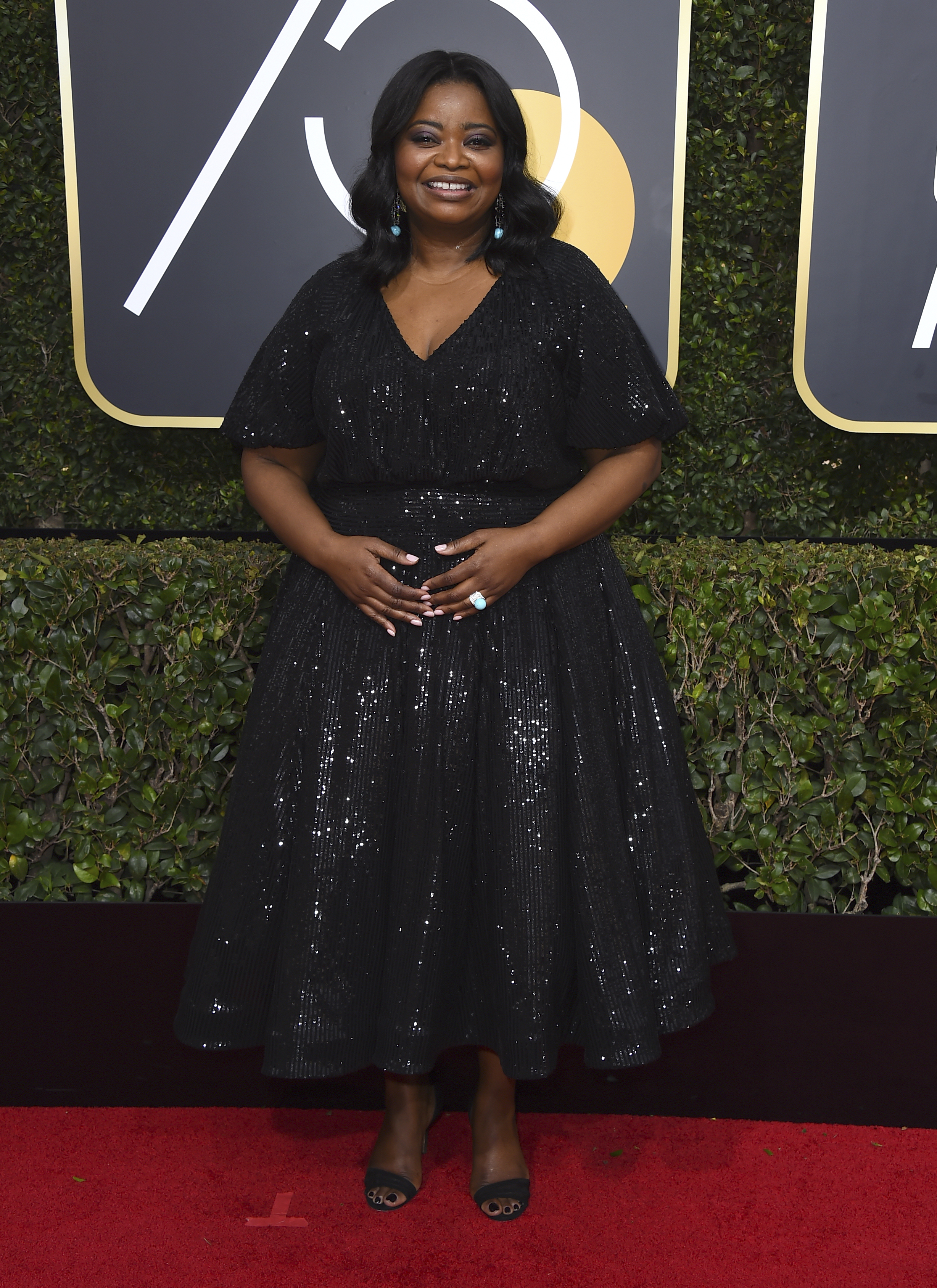 <div class="meta image-caption"><div class="origin-logo origin-image ap"><span>AP</span></div><span class="caption-text">Octavia Spencer arrives at the 75th annual Golden Globe Awards at the Beverly Hilton Hotel on Sunday, Jan. 7, 2018, in Beverly Hills, Calif. (Jordan Strauss&#47;Invision&#47;AP)</span></div>