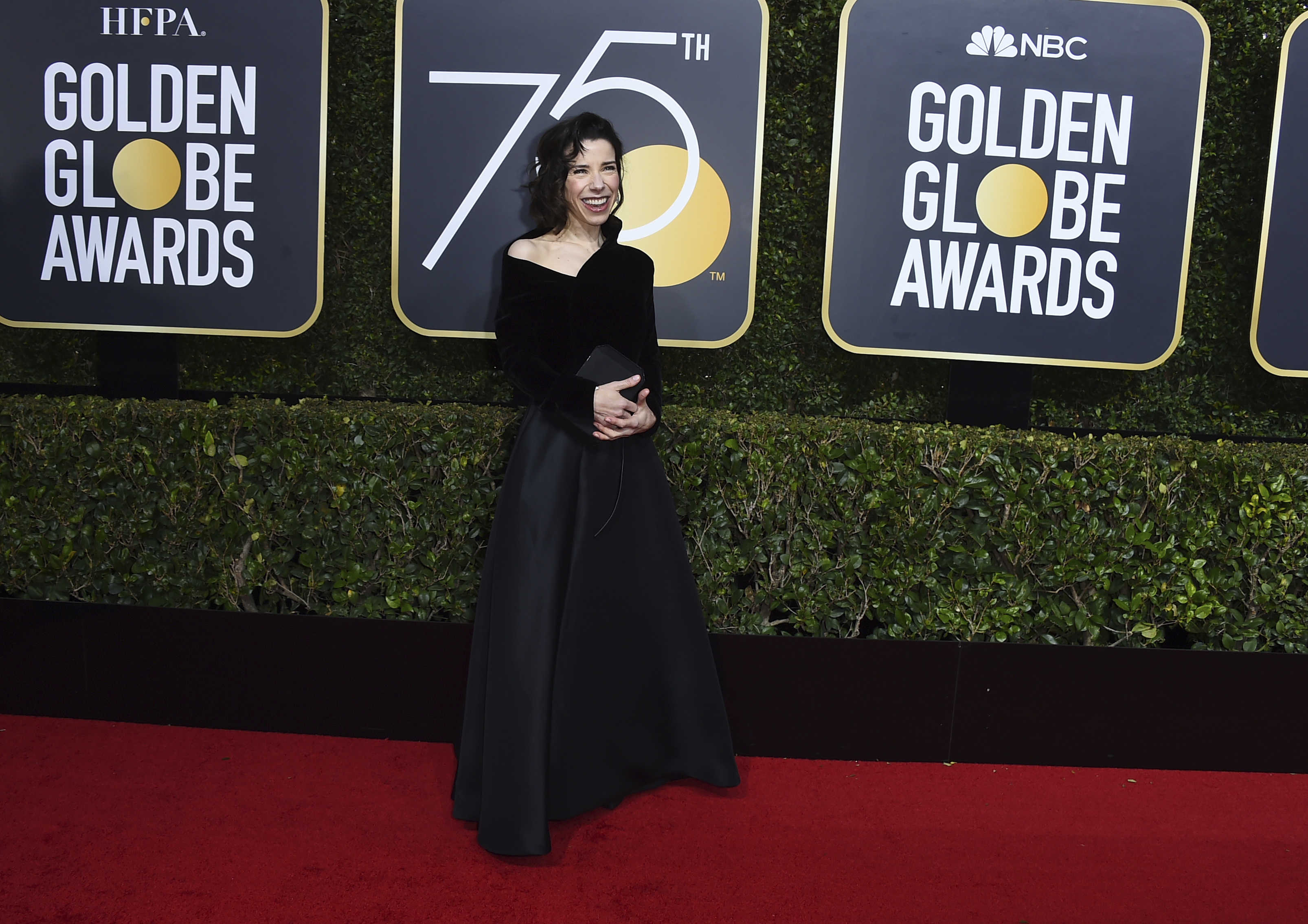 <div class="meta image-caption"><div class="origin-logo origin-image ap"><span>AP</span></div><span class="caption-text">Sally Hawkins arrives at the 75th annual Golden Globe Awards at the Beverly Hilton Hotel on Sunday, Jan. 7, 2018, in Beverly Hills, Calif. (Jordan Strauss&#47;Invision&#47;AP)</span></div>