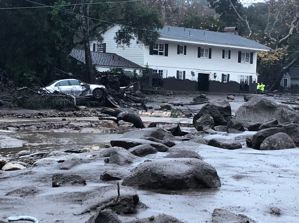 <div class='meta'><div class='origin-logo' data-origin='none'></div><span class='caption-text' data-credit='EliasonMike/Twitter'>"Scene from the 300 block of Hot Springs Road in Montecito following debris and mud flow due to heavy rain."</span></div>