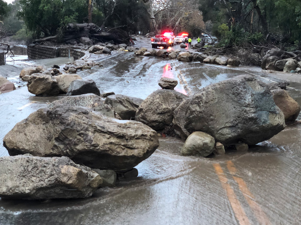 PHOTOS Heavy rainfall causes flooding and mudflows in Santa Barbara