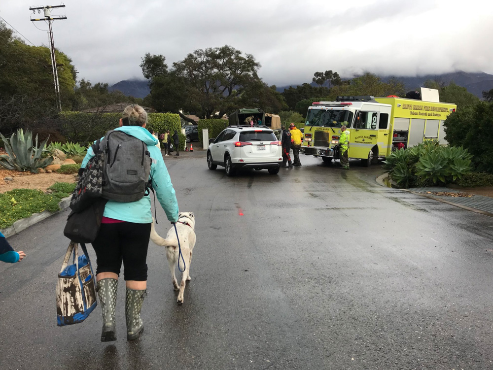 <div class='meta'><div class='origin-logo' data-origin='none'></div><span class='caption-text' data-credit='Benjamin Hyatt/Twitter'>Heavy rainfall in areas affected by the Thomas Fire have caused flooding and mudflows in Montecito.</span></div>