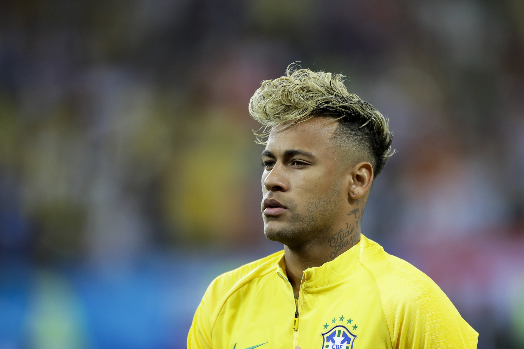 <div class='meta'><div class='origin-logo' data-origin='AP'></div><span class='caption-text' data-credit='AP Photo/Andre Penner'>Brazil's Neymar lines up prior to the group E match against Switzerland at the 2018 soccer World Cup in the Rostov Arena in Rostov-on-Don, Russia, Sunday, June 17, 2018.</span></div>