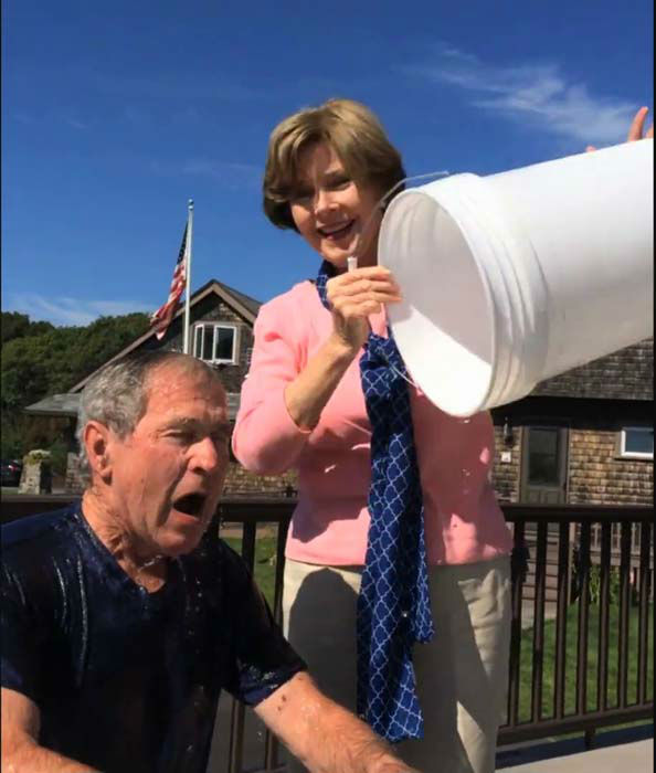 President George W. Bush completes Ice Bucket Challenge ...