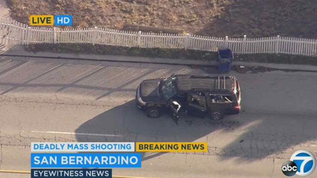 <div class='meta'><div class='origin-logo' data-origin='~ORIGIN~'></div><span class='caption-text' data-credit='ABC7/Twitter'>Massive shootout involving San Bernardino police; possible suspect down.</span></div>