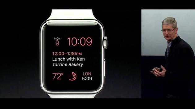 Apple CEO Tim Cook unveils the new Apple Watch at the Apple Watch Event in San Francisco on Monday, March 9, 2015. (KGO) <span class=meta></span>