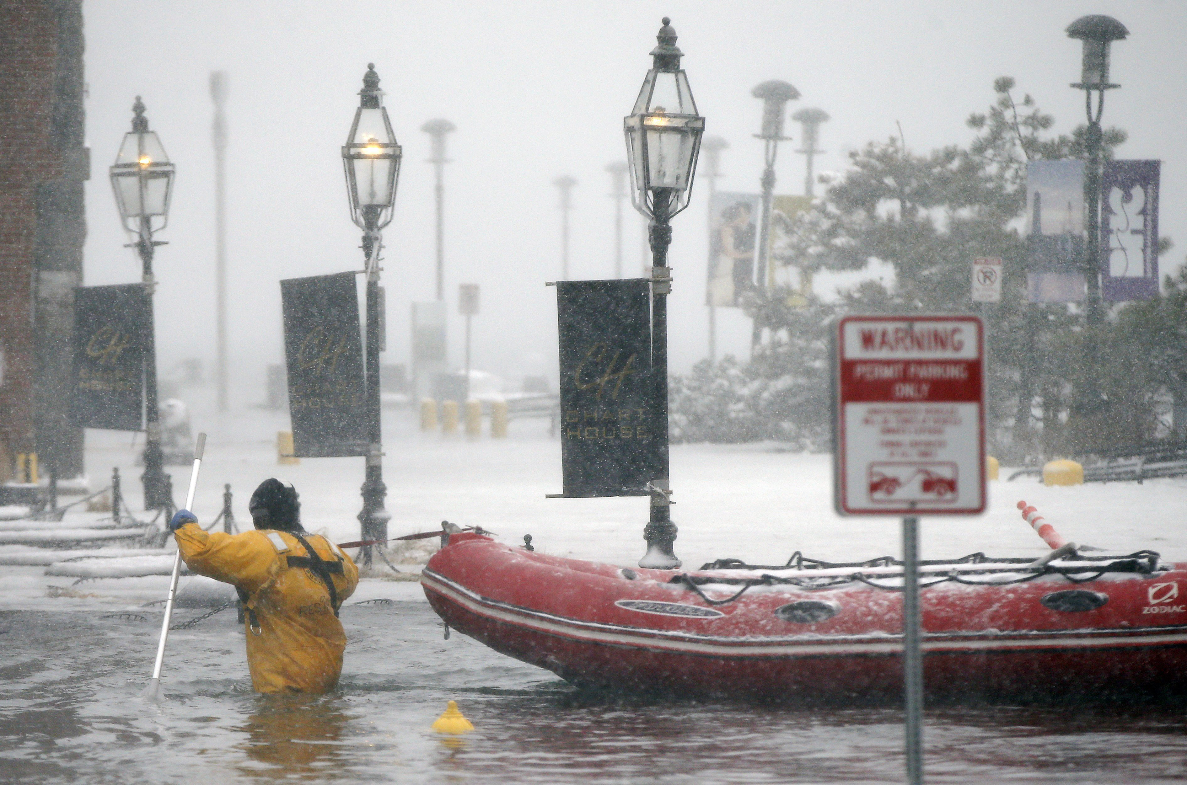 Massachusetts copes with flooding as Nor'easter batters coastal areas