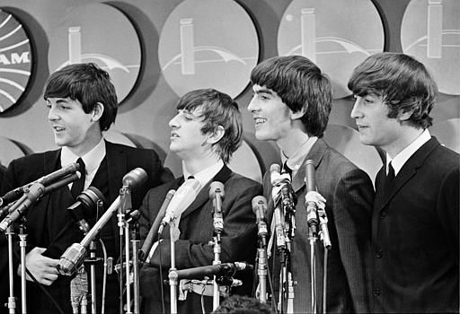 The Beatles meet reporters at Kennedy Airport in New York City, Feb. 7, 1964 on their arrival from London for their first American tour. <span class=meta>AP Photo</span>