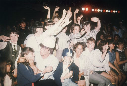 American fans in New York react during the Beatles' concert on the "Ed Sullivan Show," Feb. 8, 1964. <span class=meta>AP Photo</span>