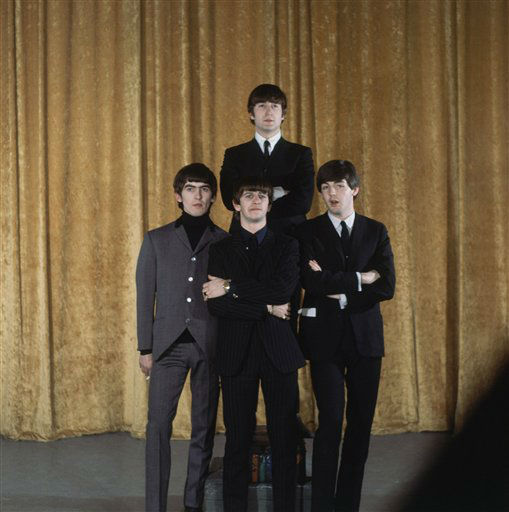 The Beatles are shown on the set of the "Ed Sullivan Show" in New York, Feb. 10, 1964. <span class=meta>AP Photo</span>