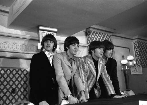 The Beatles are shown at a press conference that they held at the Warwick Hotel in New York City, Aug. 22, 1966. <span class=meta>AP Photo</span>