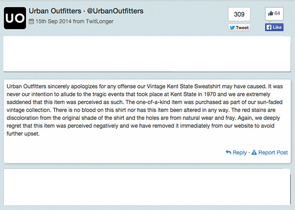 Urban Outfitters criticized over supposed Kent State shooting ...
