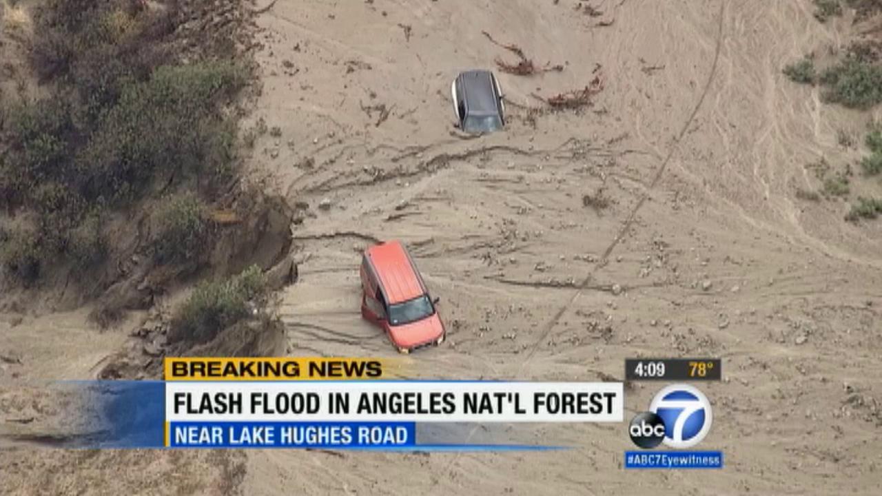 PHOTOS North Los Angeles County flash flooding sparks dangerous mud