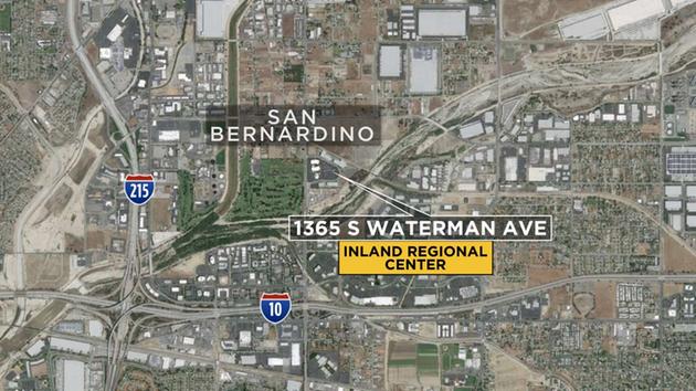 A map indicates the location of the Inland Regional Center, 1365 S. Waterman Avenue in San Bernardino.