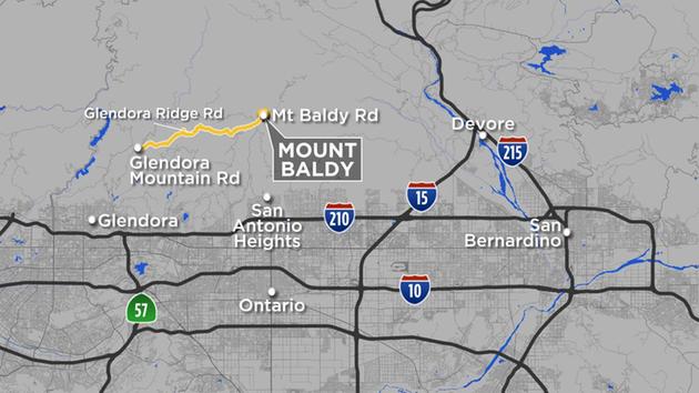 Glendora Ridge Road was shut down between Glendora Mountain and Mt. Baldy roads as a precaution ahead of heavy rain.