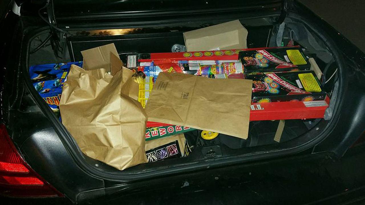 Alhambra police, firefighters confiscate dozens of illegal fireworks - KABC-TV