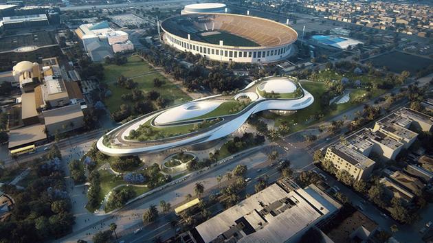 A rendering of the Lucas Museum of Narrative Art.