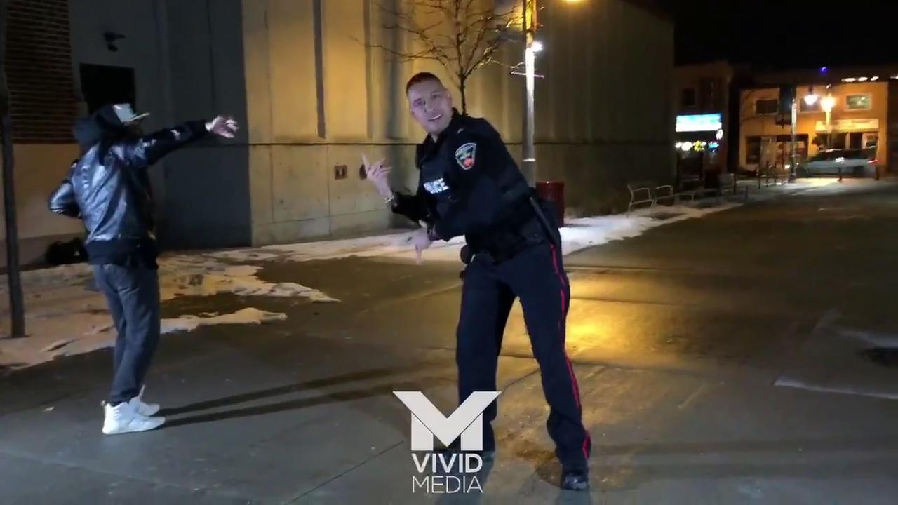 VIDEO: Police officer goes to break up 'fight,' gets in dance-off - KABC-TV