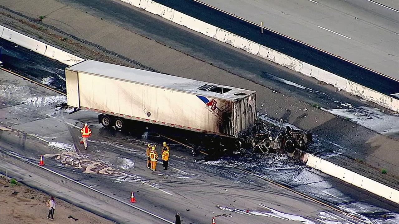 Fiery multivehicle crash on 15 Freeway in Apple Valley leads to