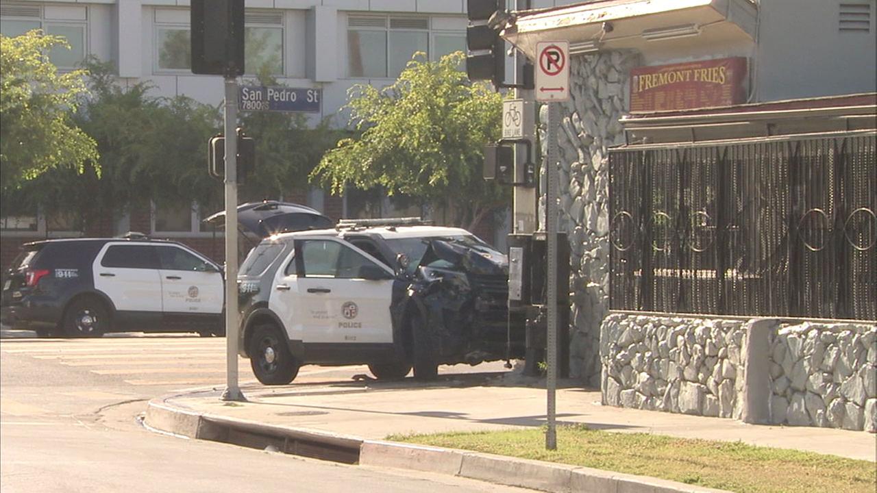 LAPD cruisers stolen; 3 suspects arrested after crashes