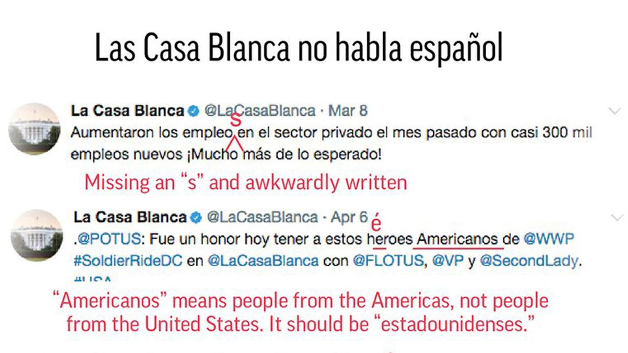 Trump's White House all but ignoring Spanish speakers