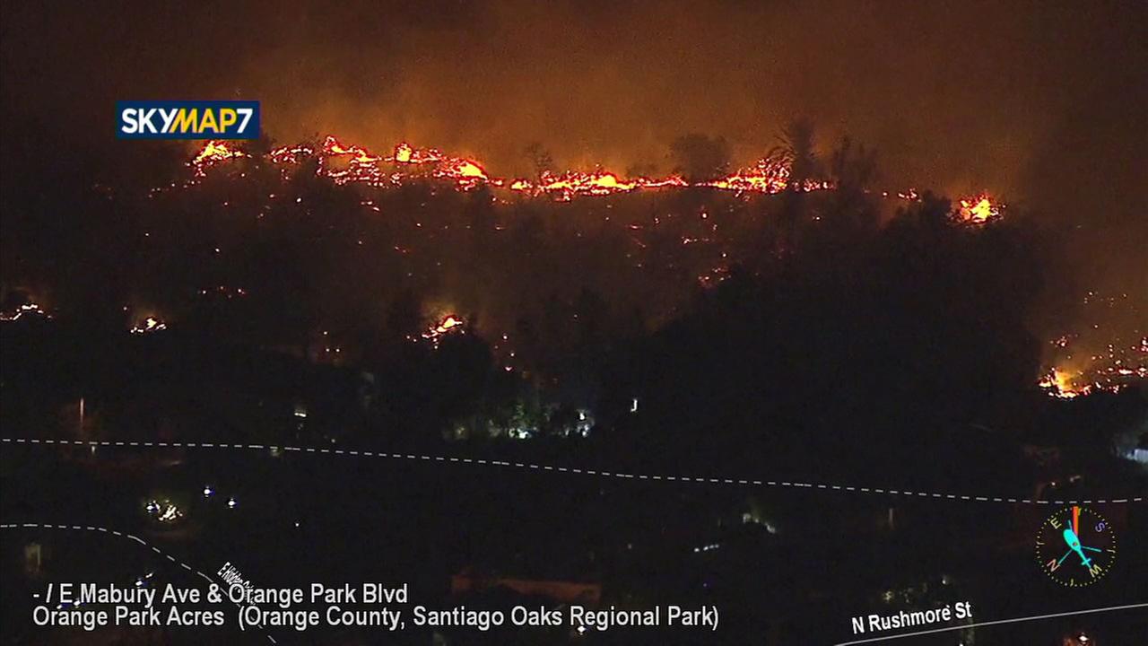 Anaheim Hills fire Fastmoving fire burns homes, prompts mandatory