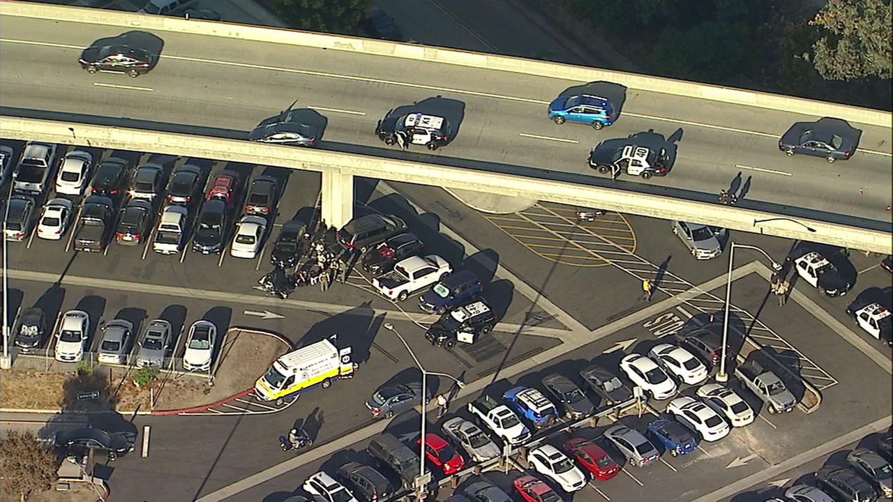 Orange County Chase Ends After Suspect Jumps From Freeway Overpass In Norwalk