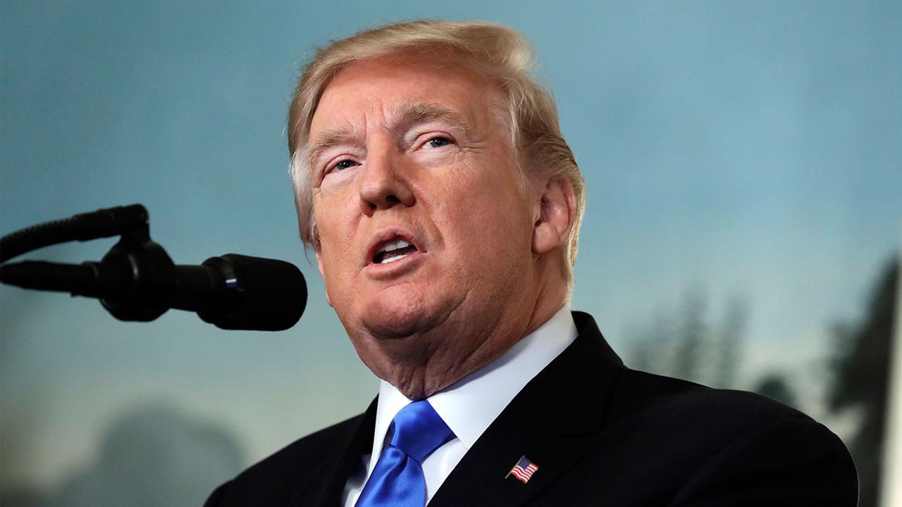 President Donald Trump speaks in the Diplomatic Reception Room of the White House, Wednesday, Dec. 6, 2017, in Washington.