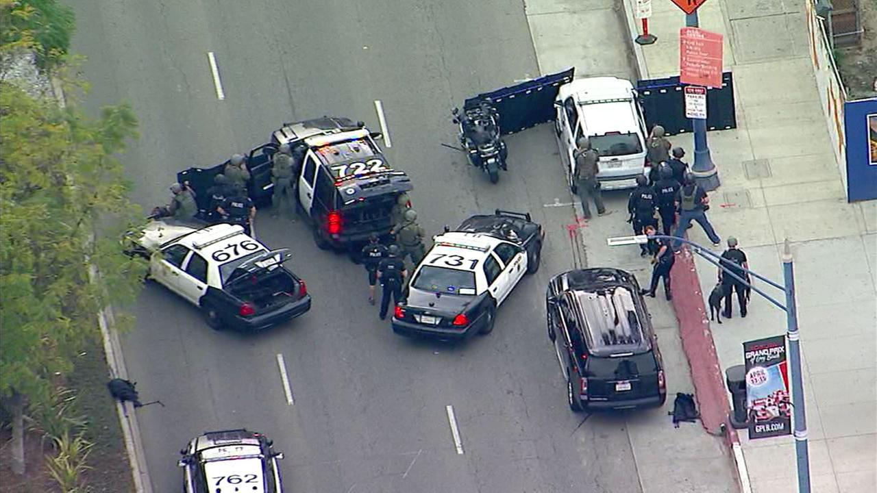 Armed man in standoff with police near Long Beach City Hall