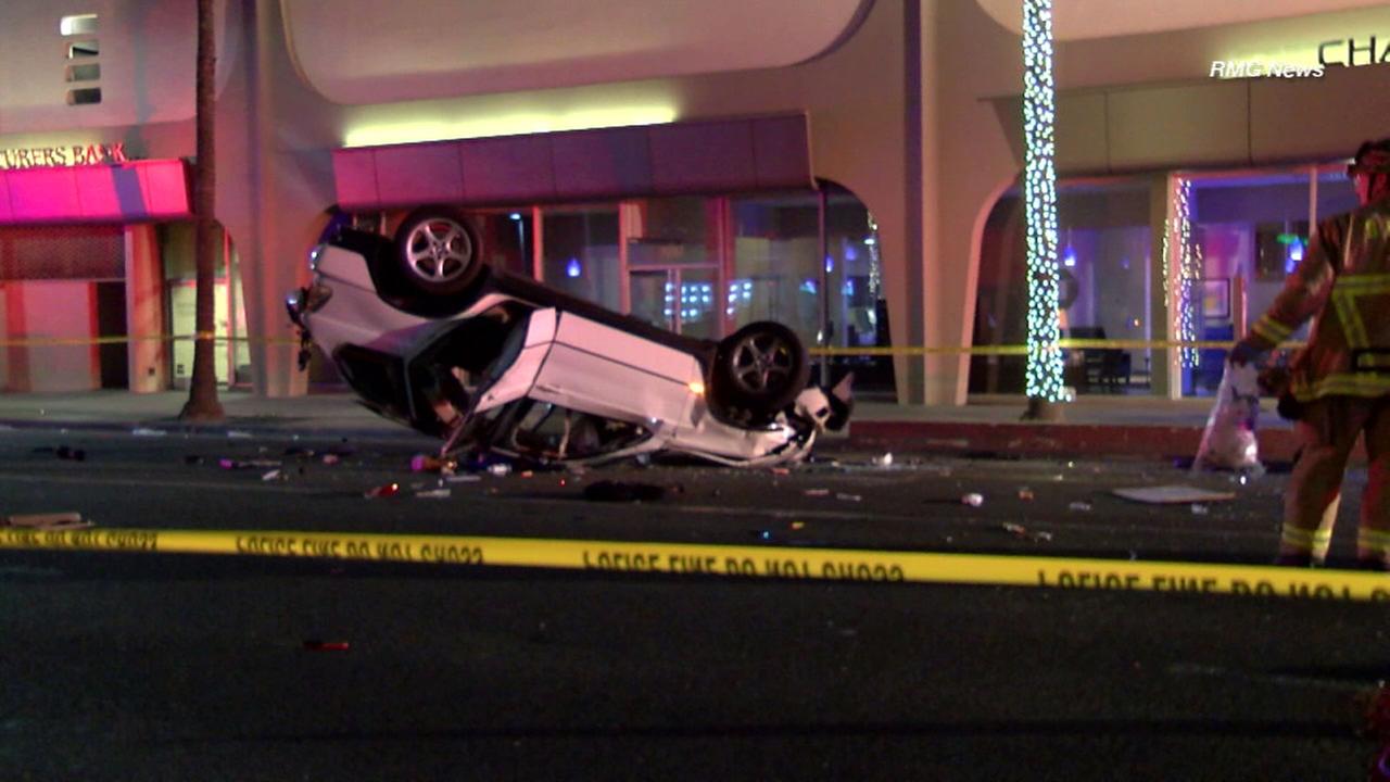 Woman killed, 5 others hurt in suspected DUI crash in Beverly Hills