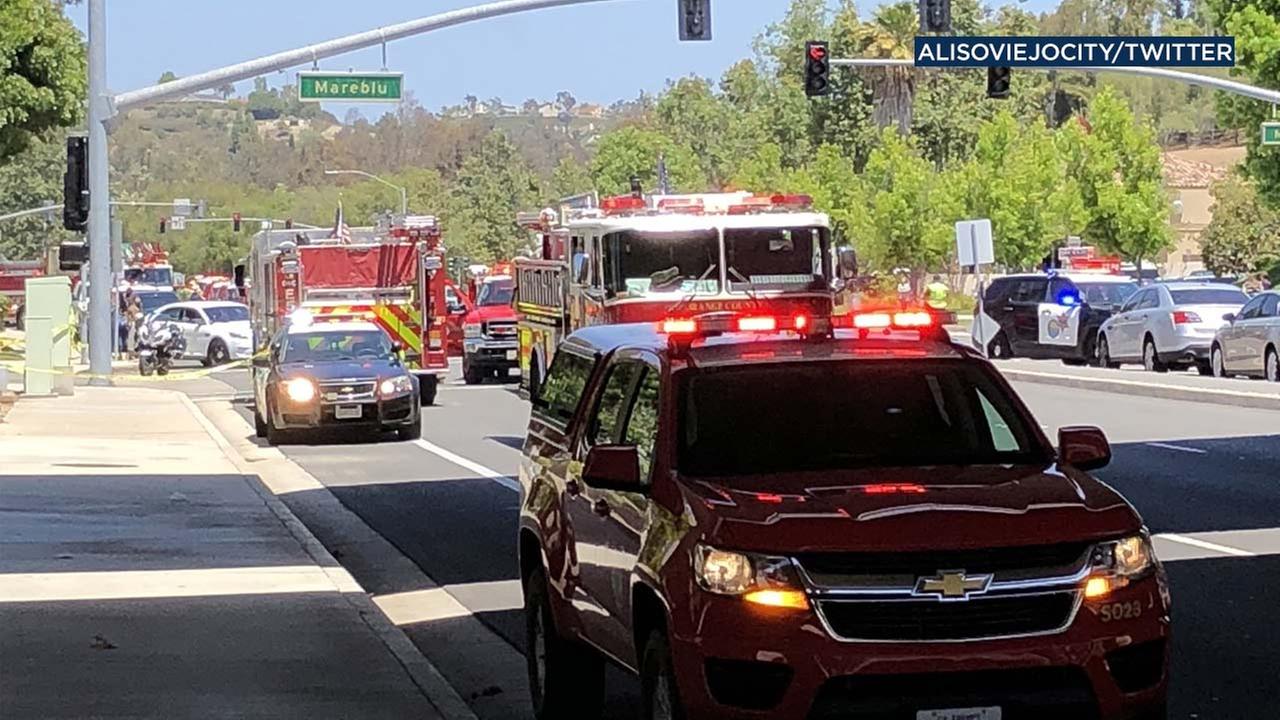 1 killed, 2 injured after possible explosion, car crash in Aliso Viejo