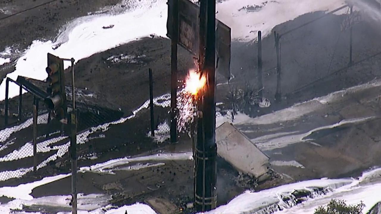 Tanker catches fire in Boyle Heights KABC7 Photos and Slideshows
