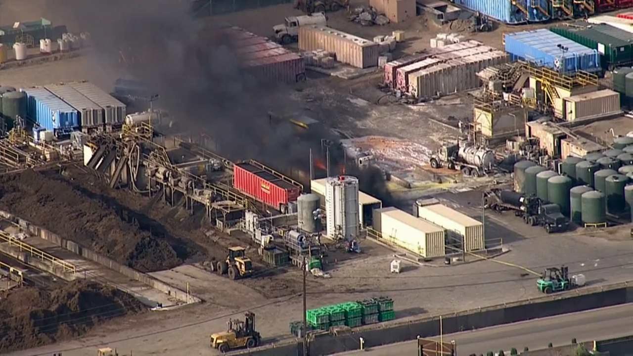 PHOTOS Flames, smoke from Santa Paula vacuum truck explosion KABC7