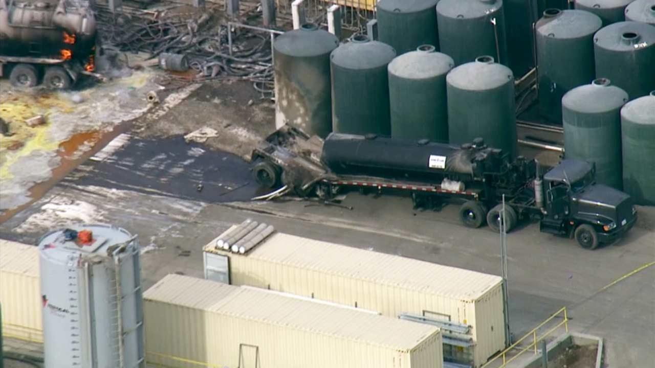 PHOTOS Flames, smoke from Santa Paula vacuum truck explosion KABC7