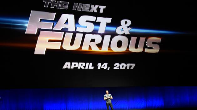 Vin Diesel announces a forthcoming eighth installment in the The Fast and the Furious movie franchise during the Universal Pictures presentation at CinemaCon 2015 at Caesars Palace on Thursday, April 23, 2015, in Las Vegas.
