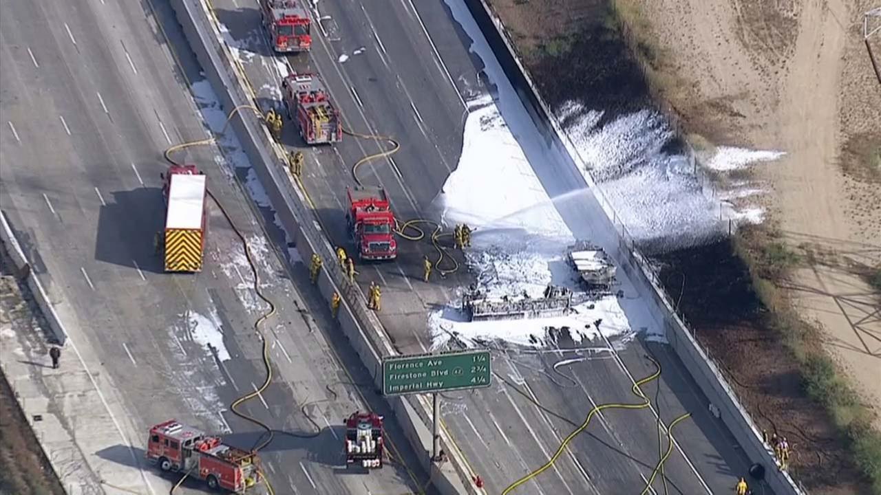 PHOTOS Tanker truck explodes on 710 Freeway in Bell KABC7 Photos and