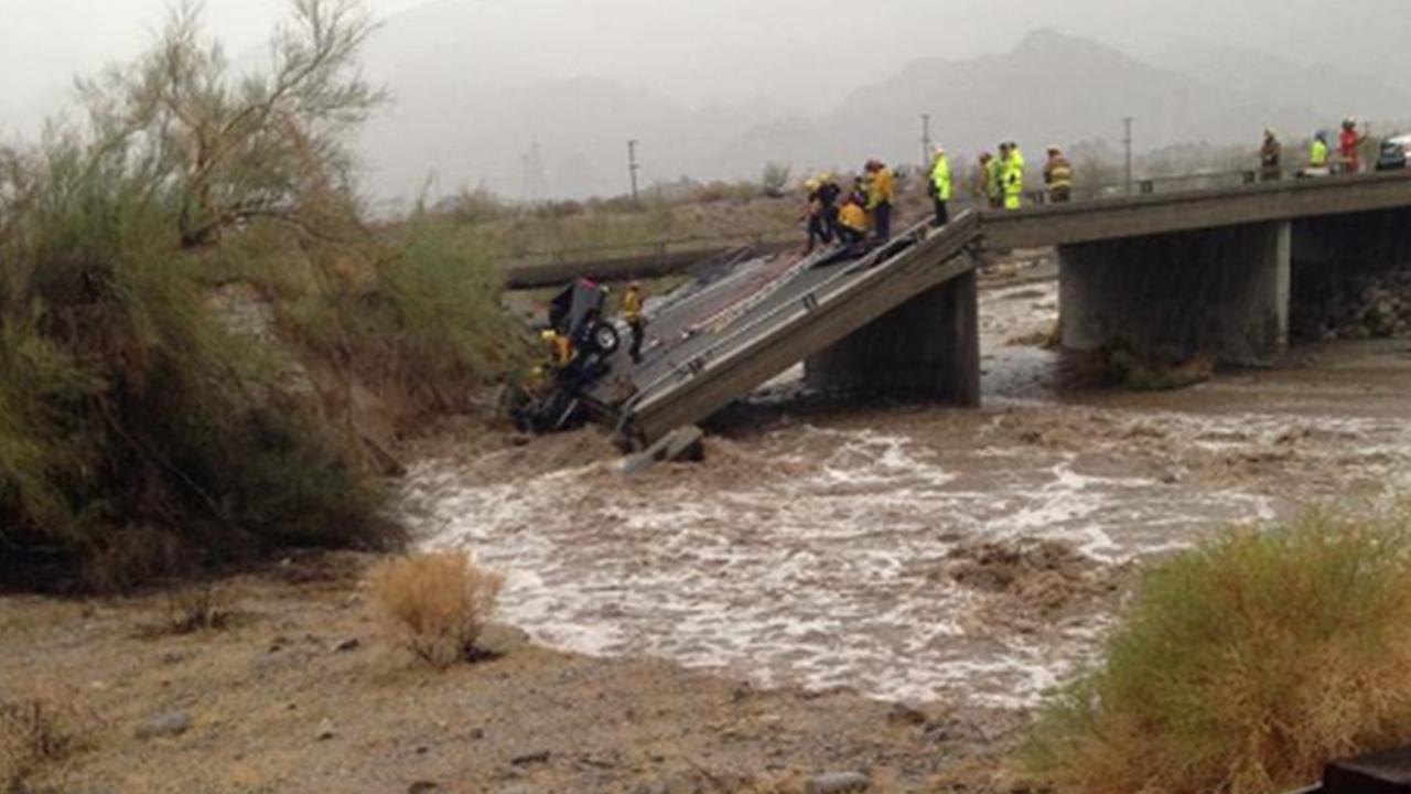 Interstate 10 closed east of Coachella after bridge collapse