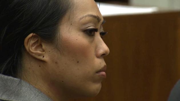 Jorene Nicolas appears in a Santa Ana court on vehicular manslaughter charges on Wednesday, Aug. 12, 2015.