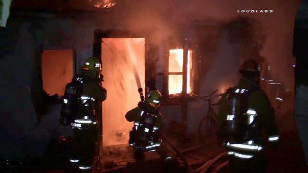 Van Nuys converted garage catches fire; man killed