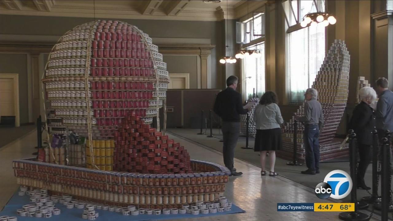 10th annual 'Canstruction LA' design competition benefits LA Regional Food Bank - KABC-TV
