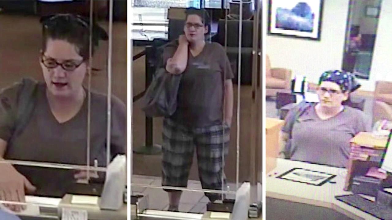 Image result for Woman wearing pajamas robs six banks in 90 minutes