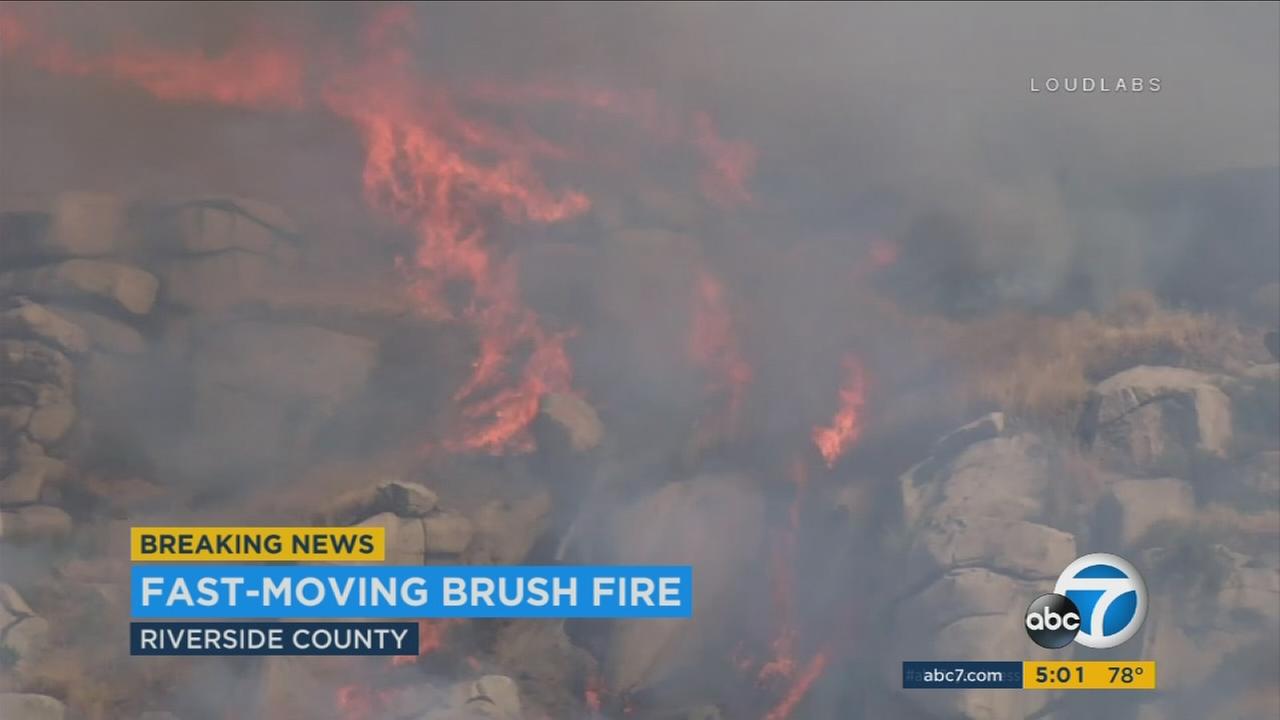 Firefighters battling multiple brush fires in Inland Empire