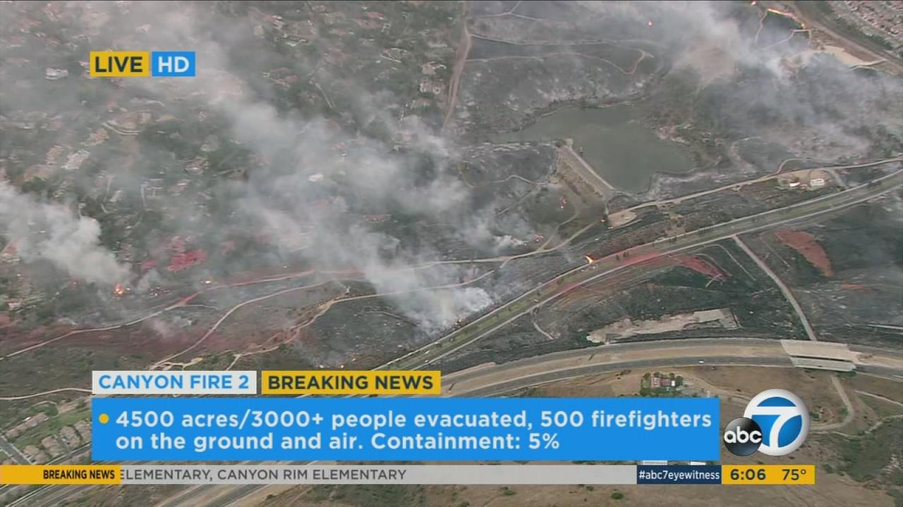 Anaheim Hills Fire Fast Moving Fire Burns Homes Prompts Mandatory Evacuations 2197